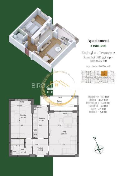 Decomandat Ansambu verde Premium 15min de metrou Teclu Ikea Titan - 1