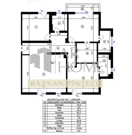 Apartament 4 camere 125 mp, 3 bai, 2 parcari, Nord Albert, Ploiesti - 2