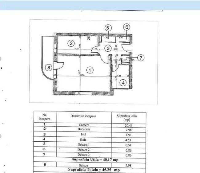 Apartament cu o camera, balcon, zona Eroilor, Floresti - 13