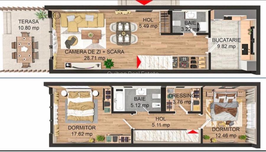 Duplex modern | 91 mp utili | Teren 206 mp | Încălzire în pardoseală | - 1