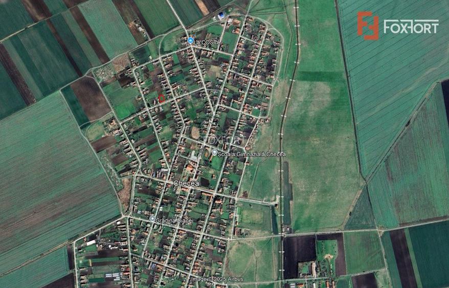 COMISION 0% Teren intravilan constructii, Checea - 1000 mp, asfalt, utilitati - 8