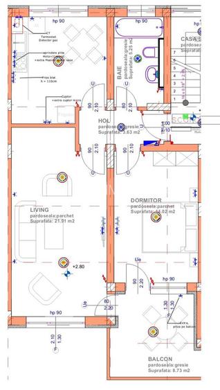 Vanzare apartament 2 camere, 57 mp, semimobilat, loc parcare, Vivamus Residence - 9