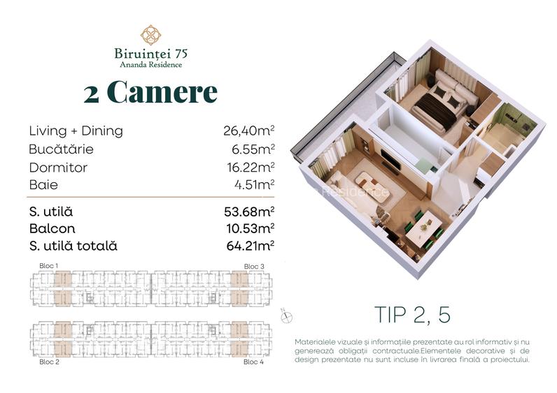Ansamblu nou - Apartament 2 camere - Direct dezvoltator - 20