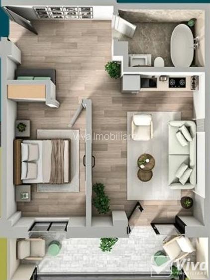 Ap 2 camere finalizat si intabulat 50mp, ESQ Village 3 – Galata - 12