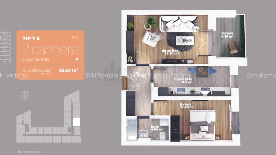 REA1018560 Apartament 2 camere I Sun Rebreanu I Titan - 2