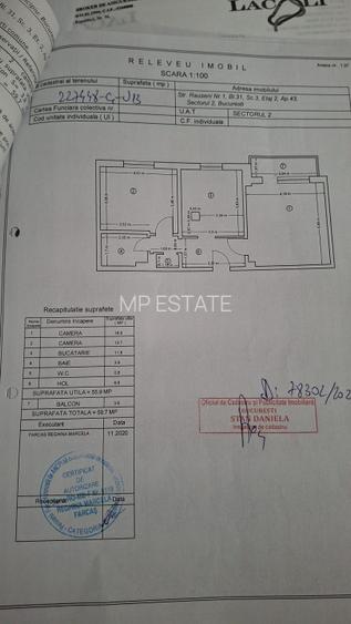 Apartament cu 2 Camere /2 Bai / 60 mp / Construit 1987/ Comision 0%  - 16
