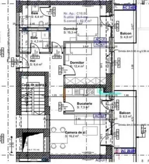 3 camere | cesiune | Estoria | 6 MINUTE METROU | finalizat - 4