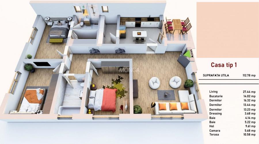 Casa 4 camere | nZEB | 113p | 0 comision | Corbeanca Ostratu | 685mp teren - 5