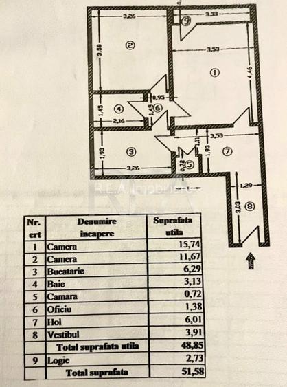 2 camere, 9/10, anvelopat, proiect centrala-Drumul Taberei - 8