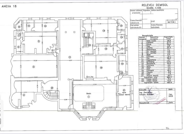 Vanzare vila lux D+P+E teren 3718 mp | piscina interioara si exterioara | Baneas - 12