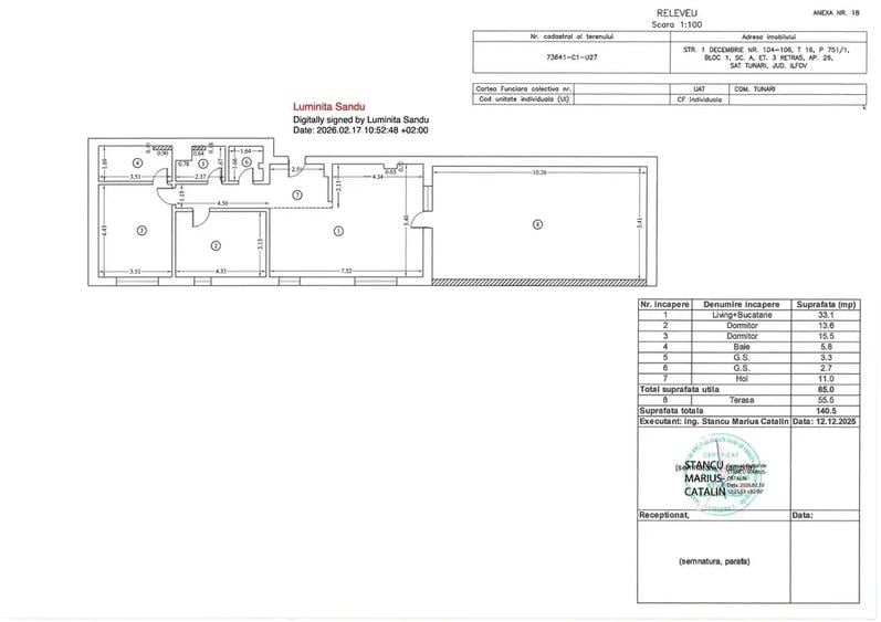 TVA INCLUS! Penthouse 3 camere cu rooftop de 56 mp! Pereti individuali - 8