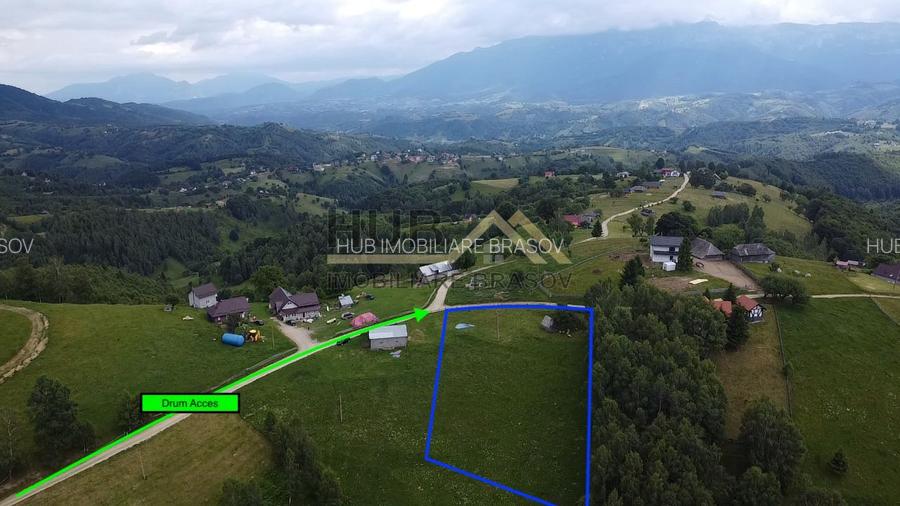 Teren Moieciu zona Pestera cu PUZ si utilitati | 4.649mp - 3