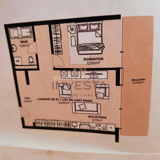 Apartament cu 2 camere, localizat in Dambul Rotund! - 1