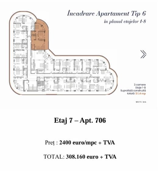 Apartament - Etaj 7 - Complex Rezidențial WHITE SEA - Navodari - 9
