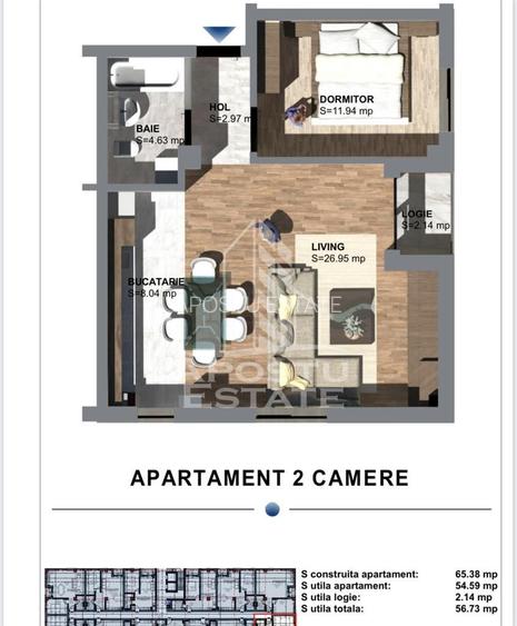 Apartamente de vanzare cu 2 camere, Torontalului Timisoara - 15