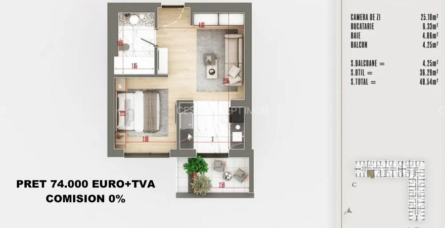 0% Comision| Garsoniera Pallady | Ideal investiție| Bloc nou finalizat - 2