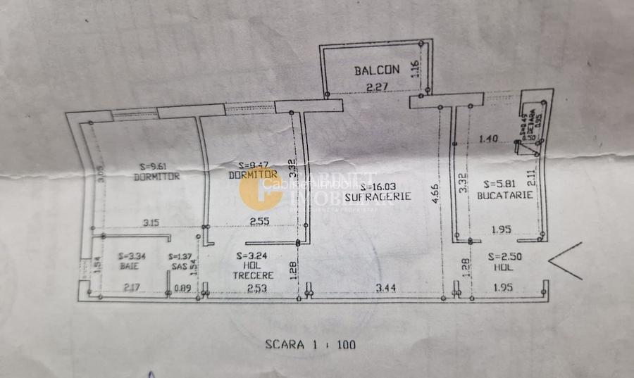 3 Camere Semidecomndat- Mobilat si Utilat- zona Zimbru - 12