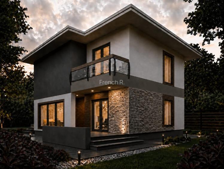 Vilă individuală P+1 ,600 mp teren | 3 dormitoare, 1birou, 3 bai,garaj, pompa ca - 3