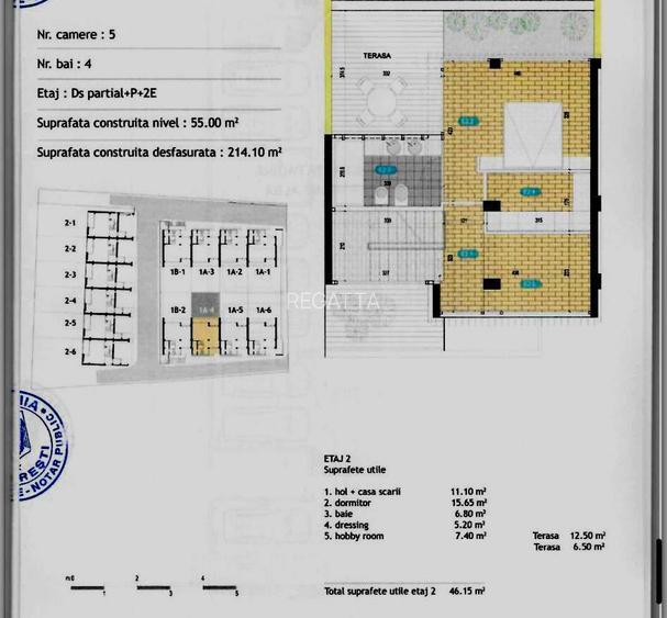 Vilă tip înșiruită –6 camere, 215 mp, Jolie Ville Pipera - 25