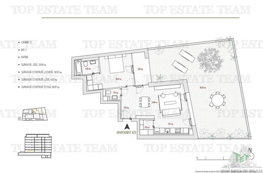 Apartament 2 Camere cu 80 mp gradina, bloc Boutique, Bucuresti, Parcul  Operei - 10