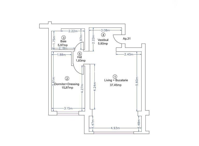 2 CAMERE | PIPERA | IVORY | INVESTIȚIE | ROND OMV | NORD | PRET + TVA - 1
