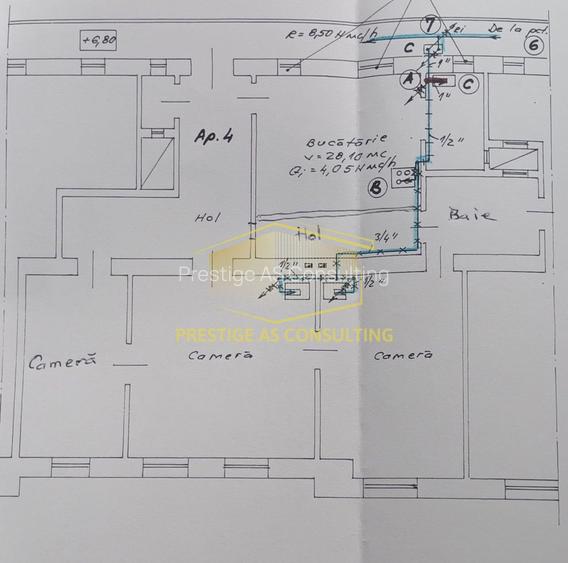 Apartament deosebit in Palat istoric 110 mp+ Balcon deschis- Piata Sf. Gheorghe - 1