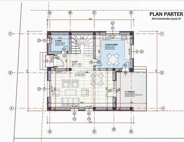 Casă individuală 125 mp utili, teren 480 mp, Cristian - proiect personalizabil - 2