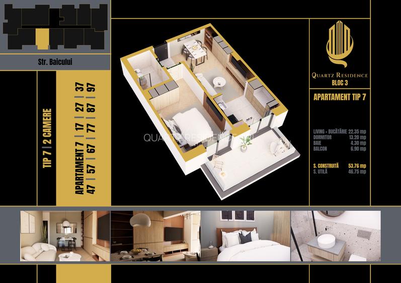 Apartament 2 camere tip studio cu bucatarie deschisa - 2