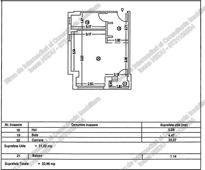 ► Centru Garsoniera Decomandata 33m² Mobilata Utilata LIFT Centrala  pe GAZE - 7