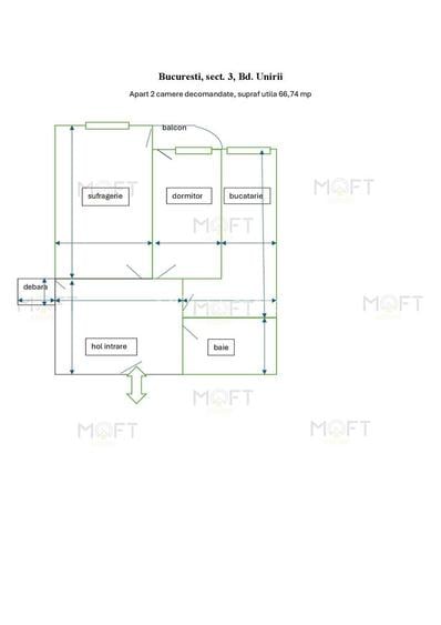 2 camere decomandate Unirii, zona Zepter - 8