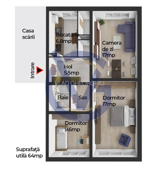 COMISION 0% - Aproape de Parc! 3 camere Decomandate, dupa gustul tau! - 32