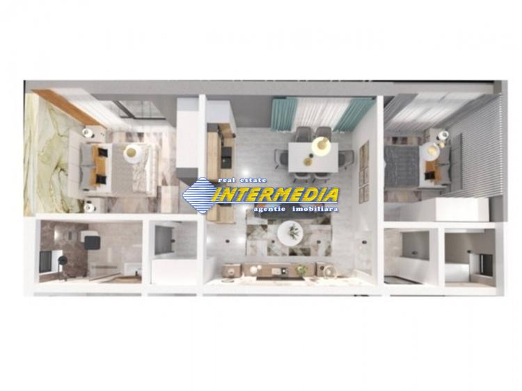 Apartament 2 camere 52 mp Bloc NOU 2025 Bucatarie Balcon mare Finisat parcare