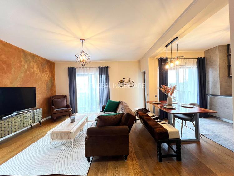 Apartament exclusivist, 92 mp, 2 niveluri, Curte 300mp , Piscina Gruia - 3