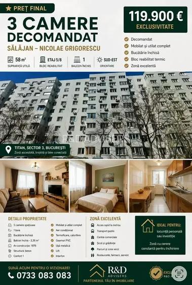 Apartament 3 camere | Decomandat | Salajan – Nicolae Grigorescu - 4