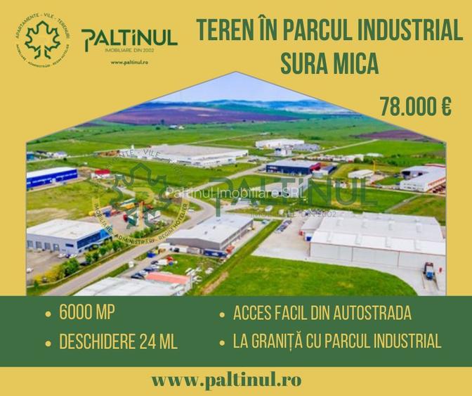 Teren de vanzare 13 euro mp,  6.000 mp - Parcul Industrial Sura Mica Sibiu - 3