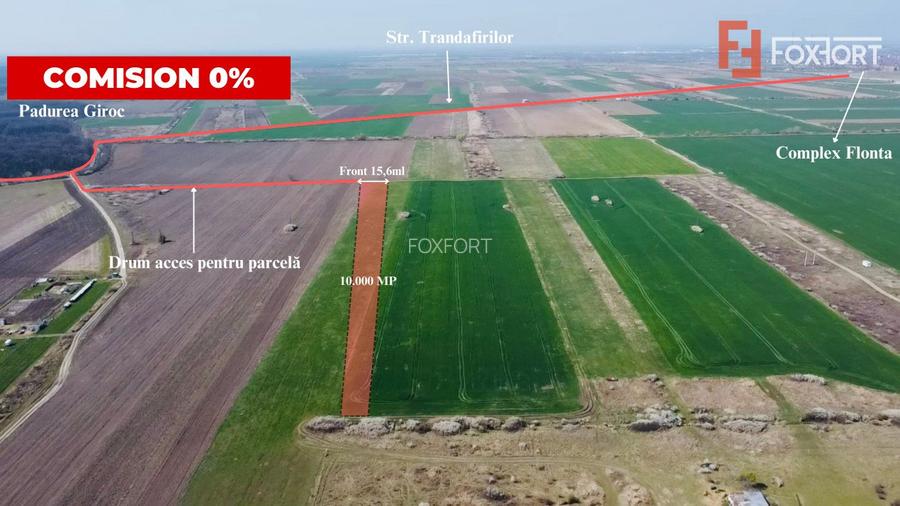 COMISION 0% Teren Extravilan 10.000 mp, Front 15,6ml, Langa Padurea Giroc - 2