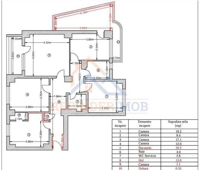Apartament 4 camere, 2 balcoane Romana - 6