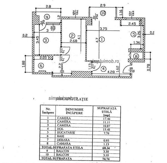 Bd Alexandru Obregia 3 camere renovat loc de parcare Sector 4 - 9