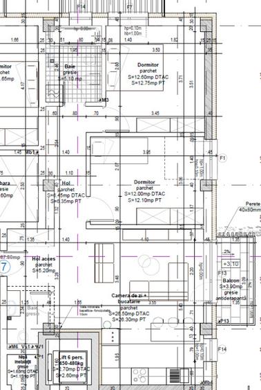 Apartament 3 camere, 68mp, 2 bai, et 2, lift, parcare, priveliste, Baciu