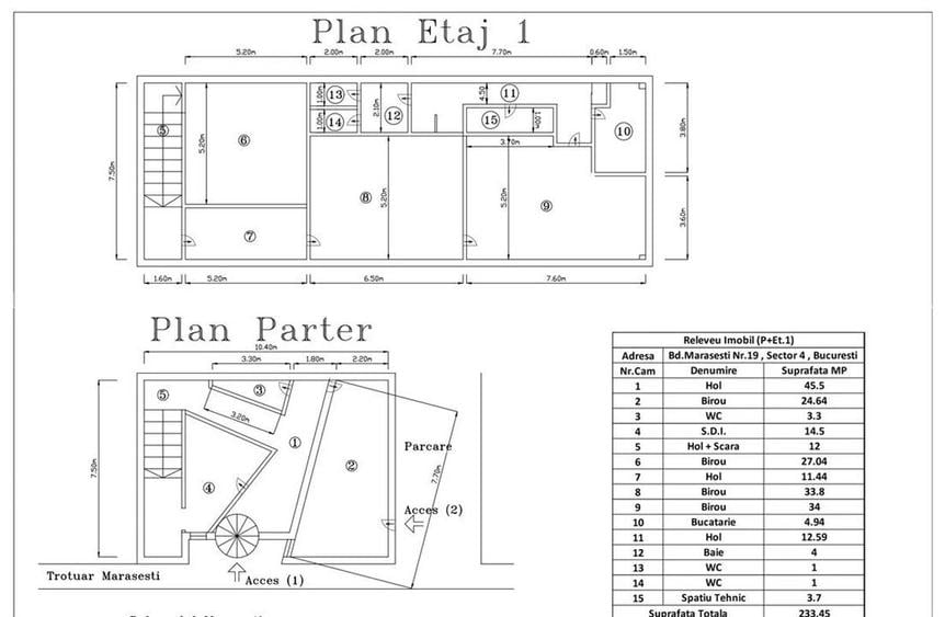 [PARCUL CAROL] Spatiu Comercial P + 1 - 233 MP - - 1
