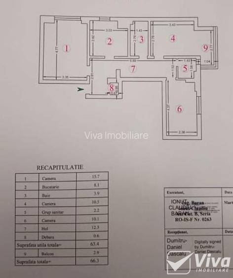 LIDL Nicolina – 3 CD, 70mp, 2băi – Str. Frumoasa – 2 min stație CTP - 11