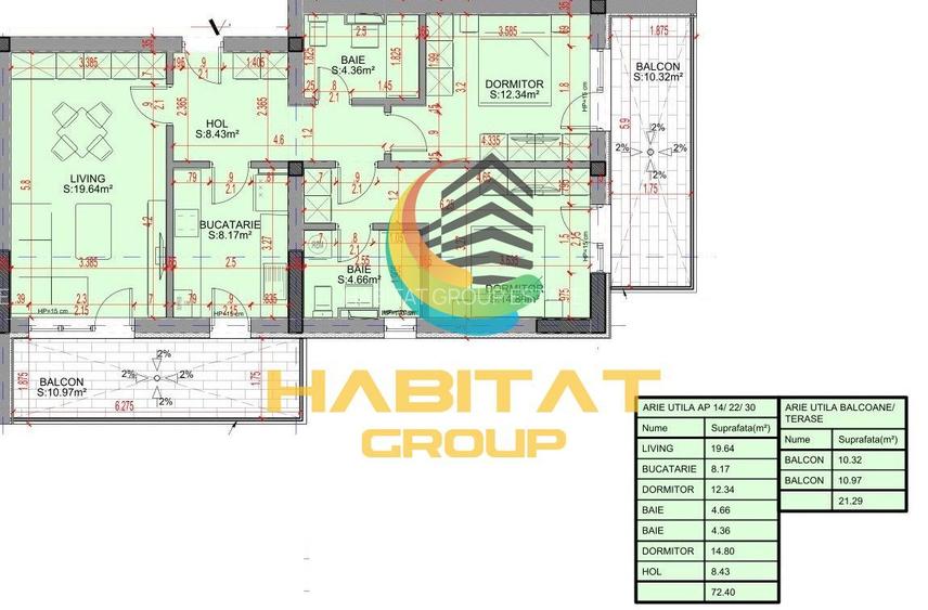 Pallady 3 camere decomandat 94 mp doar 10 min.metrou N.Teclu - 2