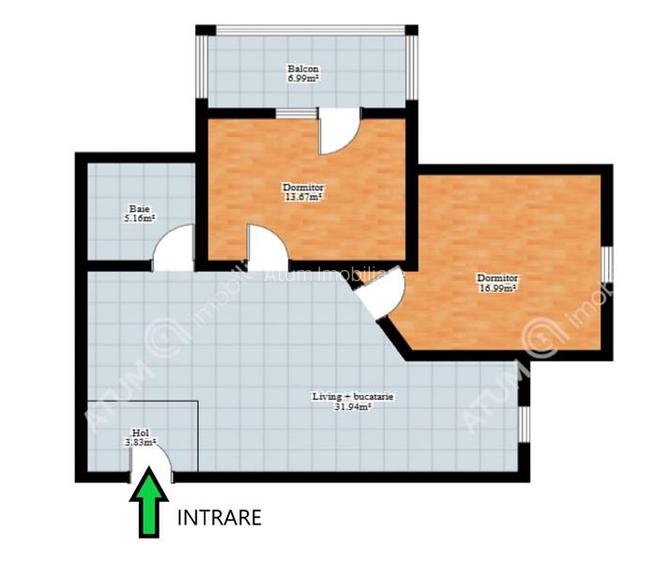 Apartament 3 camere balcon zona Ciresica din Sibiu - 4