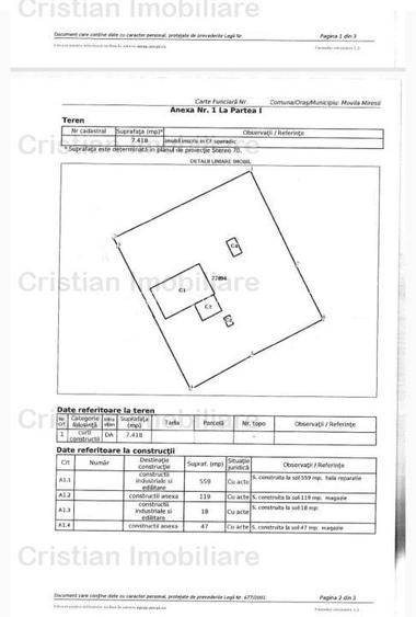 Vanzare sau inchiriere Hala 743 mp Movila Miresii teren 7354 mp Posibilitate rat - 20