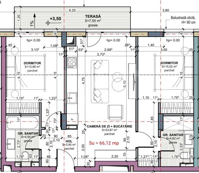 Sub 2000 euro/mp! 3 camere, cartierul Terra, zona Oasului, comision 0 - 4