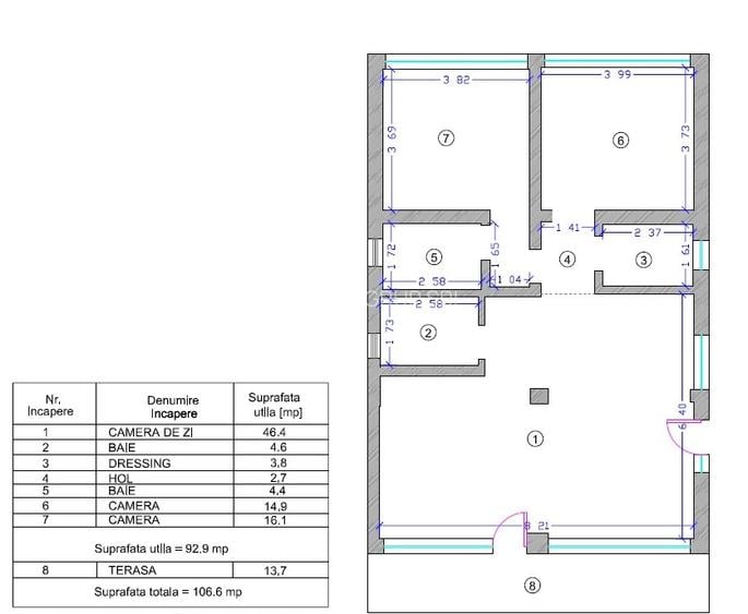 Casa  cu 3 camere si teren 438 mp - Lazu - 2
