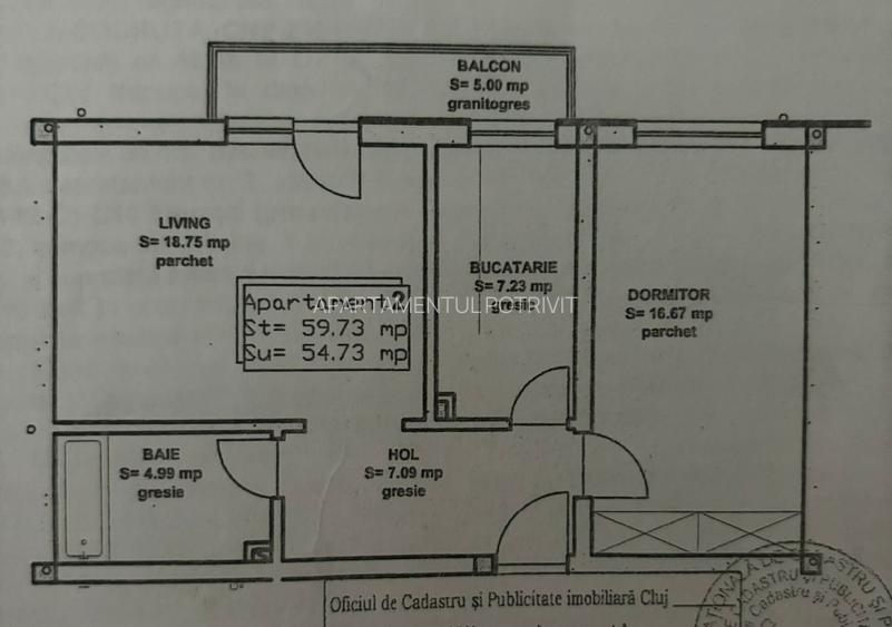 APARTAMENT 2 DORMITOARE , 55 MP , BUCATARIE SEPARATA , ZONA FLORILOR - 8
