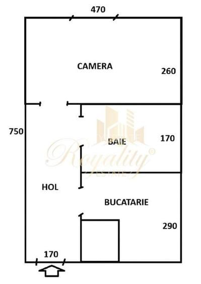 Apartament 1 camera, 35 mp, ETAJ 2, centrala proprie, clima- Zona Complex - 5