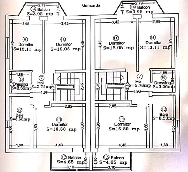 Duplex P+M, 5 camere, 3 băi, 3 balcoane, perete dublu, panouri, Dumbrăvița - 2