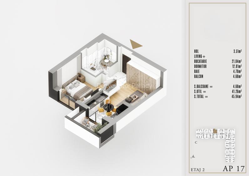 Apartament 2 camere | Etaj 2| Comfort modern intr-un ansamblu premium - 3